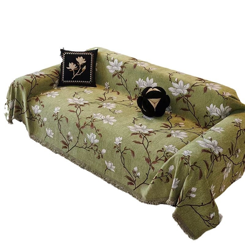 Šenilinis retro stiliaus vientisas sofos užvalkalas, tinkantis visiems metų laikams, pilnas padengimas, namų dekoras, lengvas prabangus stilius