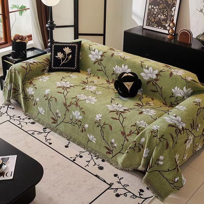 Šenilinis retro stiliaus vientisas sofos užvalkalas, tinkantis visiems metų laikams, pilnas padengimas, namų dekoras, lengvas prabangus stilius