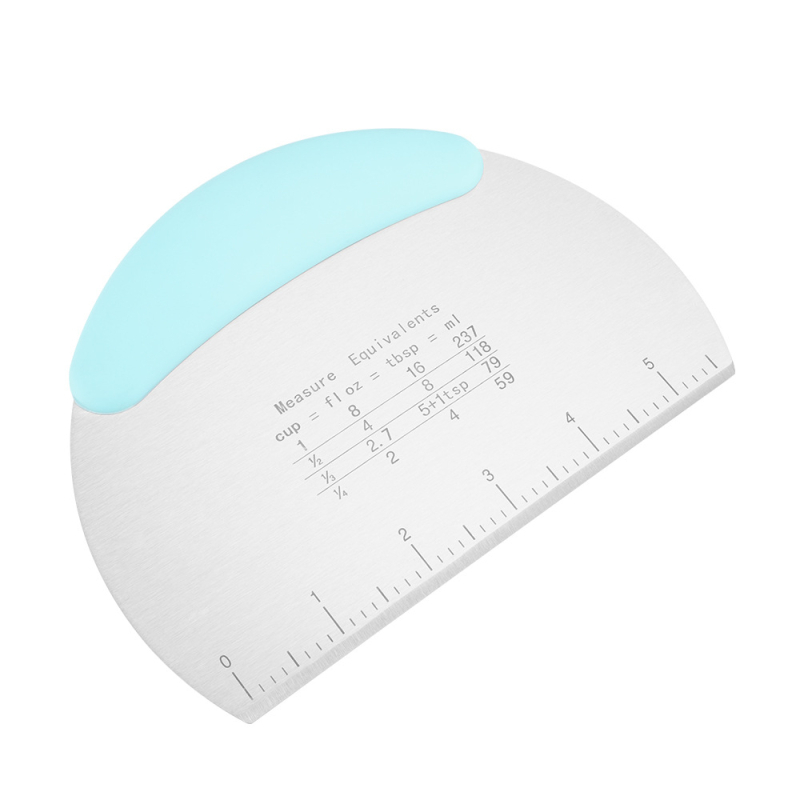 Rozsdamentes acél skálával lisztkaparó lisztvágó kés tejszínkaparó palacsintasütő eszköz Kaparó