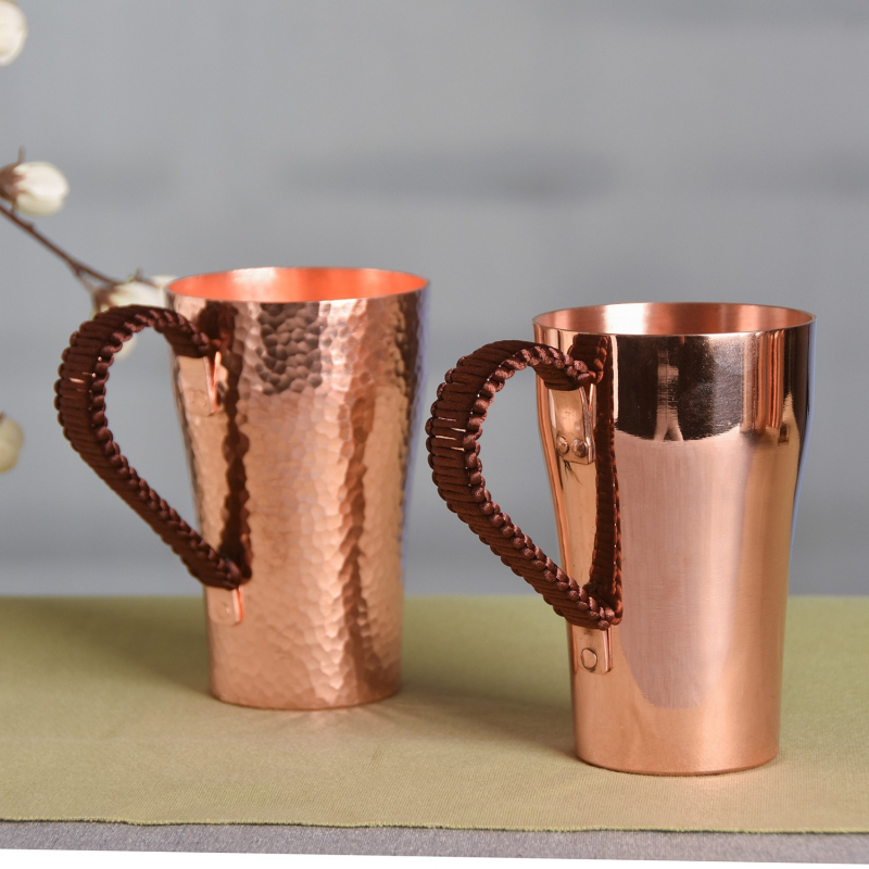 Tehase otsetarne puhtast vasest paksendatud tass õlletops külma joogi tass isiksuse vasktops kohvitops pulbertass