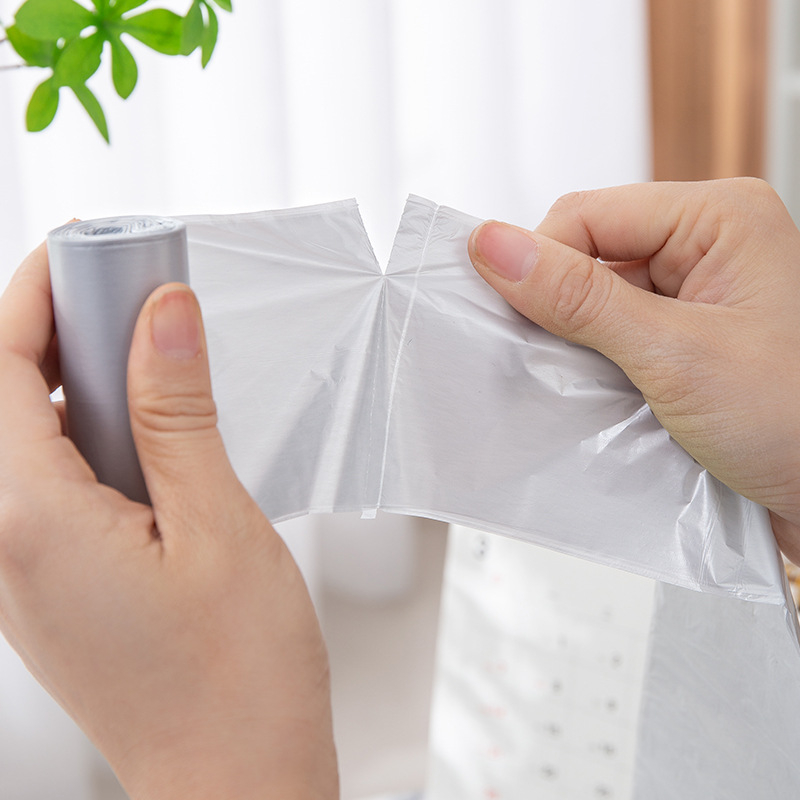 väikese suurusega prügikott paksendatud lameda suuga majapidamises kasutatav must kaasaskantav mini ühekordne prügikott Amazoni suur hulgimüük