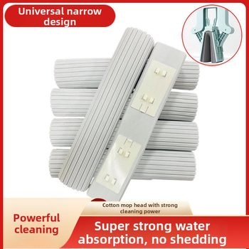 Πτυσσόμενη κεφαλή σφουγγαρίσματος με κεφαλή σφουγγαρίσματος γενικής χρήσης κεφαλή αντικατάστασης οικιακής σφουγγαρίστρας, απορροφητική στο νερό, χονδρική σφουγγαρίστρα από καουτσούκ βαμβακιού