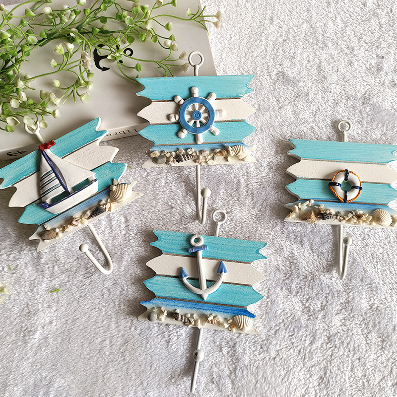 Gamyklinis reklaminis Viduržemio jūros regiono stiliaus kabliukas, vandenyno stiliaus namų aksesuarai, palto kabliukas, kūrybingas mažas kabliukas, geležinis kabliukas