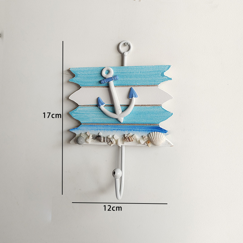 Gamyklinis reklaminis Viduržemio jūros regiono stiliaus kabliukas, vandenyno stiliaus namų aksesuarai, palto kabliukas, kūrybingas mažas kabliukas, geležinis kabliukas