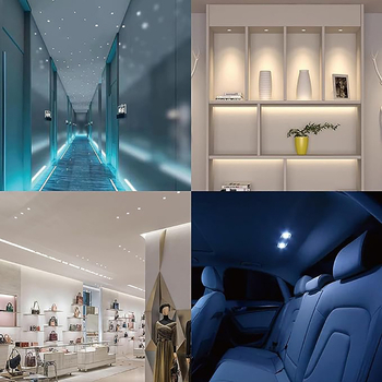 1W LED mini allvalgusti 9 komplekti 12V toiteallikaga 1 piiriülene küttehõbedane must tähekujuline lamp