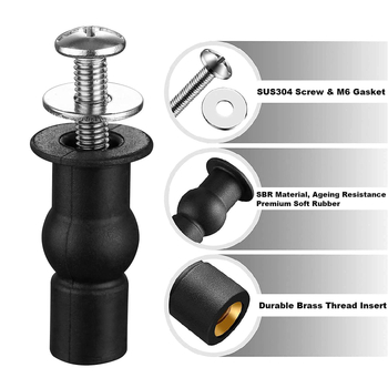 Nailoninės gumos nerūdijančio plieno universalus tualeto sėdynės varžtas su guminiu ir plastikiniu veržle tualeto sėdynės vyris