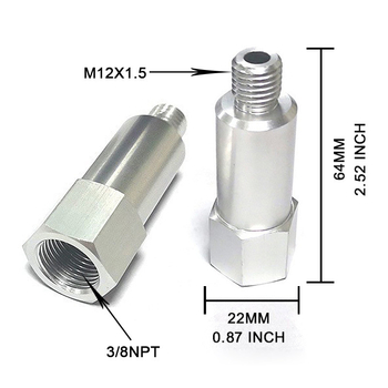 Automobilio LS variklio keitimo adapteris M12x1.5-3/8NPT prailgintas aušinimo vandens temperatūros adapteris skersmens keitimo sriegiui iš aliuminio