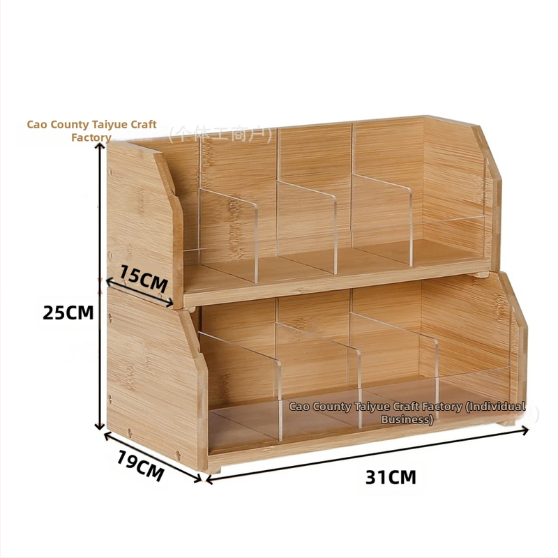 Κουτί αποθήκευσης φακέλων τσαγιού από μπαμπού, βάση αποθήκευσης τριών στρώσεων για φακέλους καφέ, σταθμός καφέ, κουτί αποθήκευσης καφέ με κάψουλες για τσάι