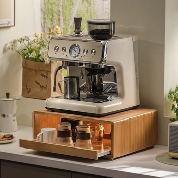 Kapszulás kávékiállító állvány, vízbár, stílusú asztal, teafilter tároló doboz, kávéfőző alapfiókos állvány
