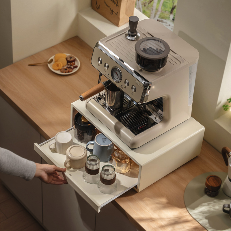 Kapszulás kávékiállító állvány, vízbár, stílusú asztal, teafilter tároló doboz, kávéfőző alapfiókos állvány