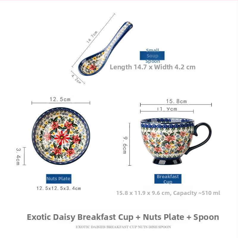 Poola kruus keraamiline tass kaanega vintage hommikusöögitass peen kontoriveetass majapidamiskohvitass hulgimüük