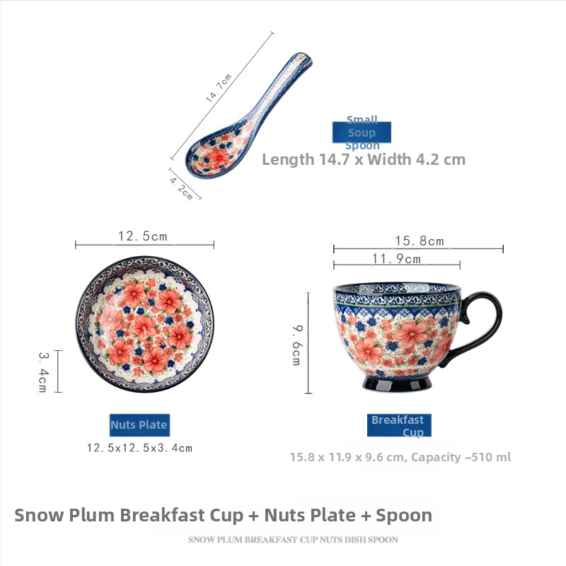 Poola kruus keraamiline tass kaanega vintage hommikusöögitass peen kontoriveetass majapidamiskohvitass hulgimüük