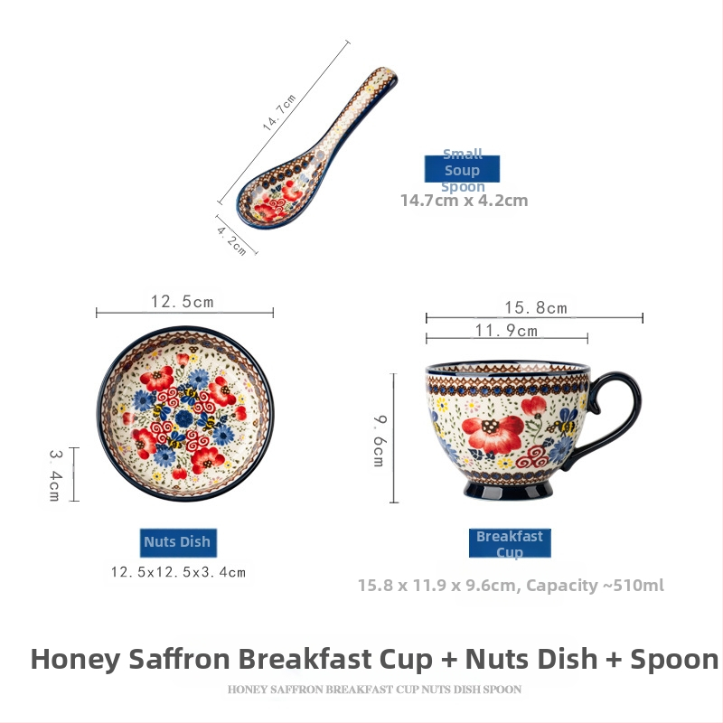 Poola kruus keraamiline tass kaanega vintage hommikusöögitass peen kontoriveetass majapidamiskohvitass hulgimüük