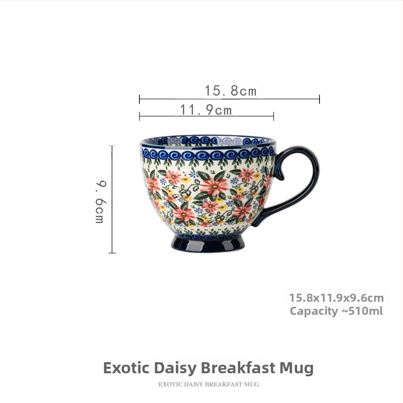 Poola kruus keraamiline tass kaanega vintage hommikusöögitass peen kontoriveetass majapidamiskohvitass hulgimüük