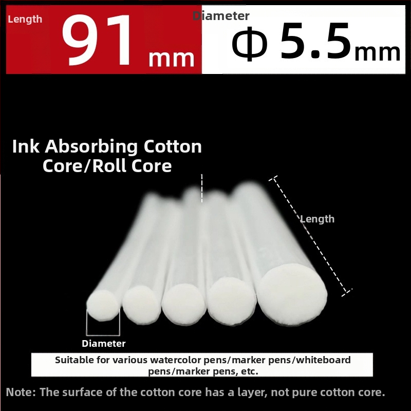 Gamyklinės gamybos didmeninės prekybos pluošto ritininis rašiklis medvilnės šerdis akvarelinis rašiklis baltai lentai žymeklis rašalo sugeriamasis medvilnės šerdis