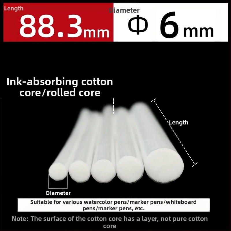 Gamyklinės gamybos didmeninės prekybos pluošto ritininis rašiklis medvilnės šerdis akvarelinis rašiklis baltai lentai žymeklis rašalo sugeriamasis medvilnės šerdis