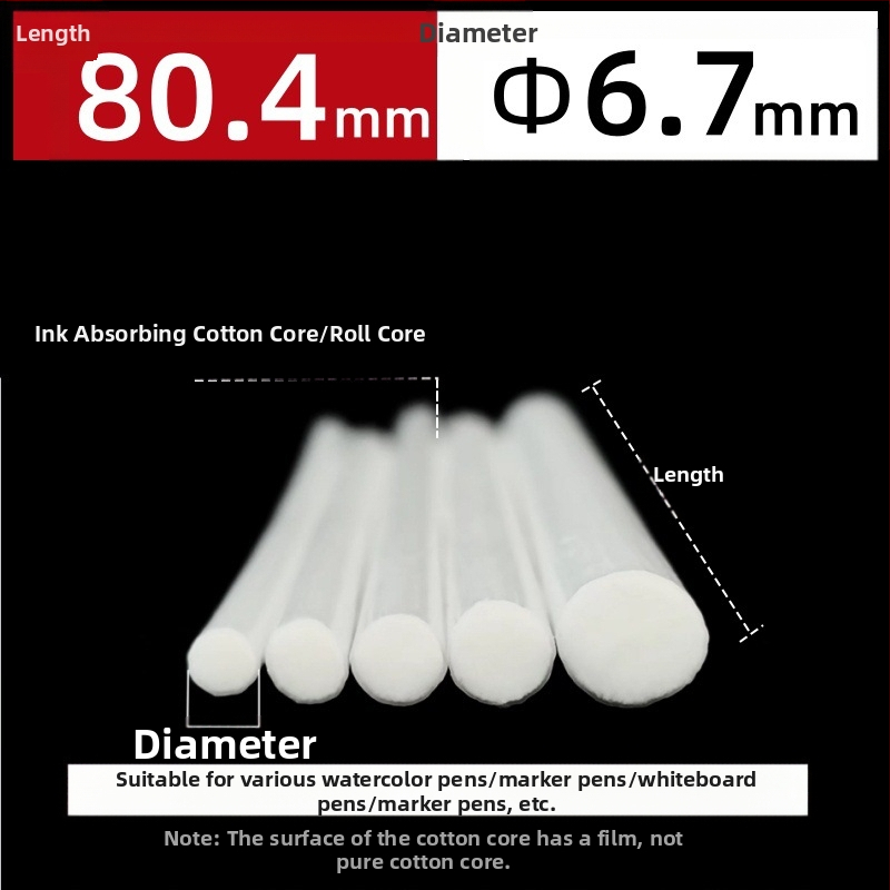 Gamyklinės gamybos didmeninės prekybos pluošto ritininis rašiklis medvilnės šerdis akvarelinis rašiklis baltai lentai žymeklis rašalo sugeriamasis medvilnės šerdis