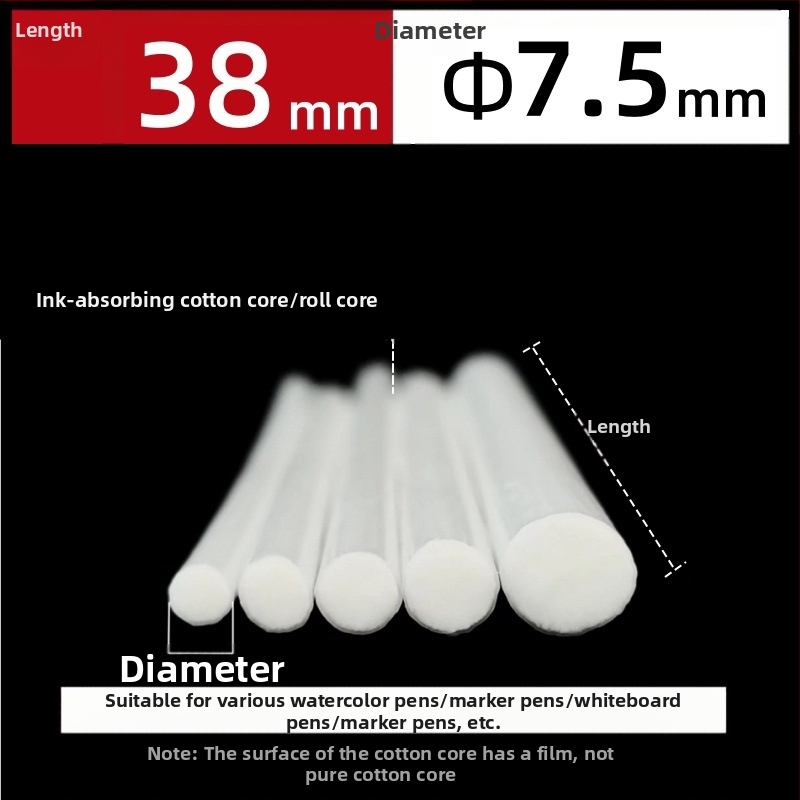 Gamyklinės gamybos didmeninės prekybos pluošto ritininis rašiklis medvilnės šerdis akvarelinis rašiklis baltai lentai žymeklis rašalo sugeriamasis medvilnės šerdis