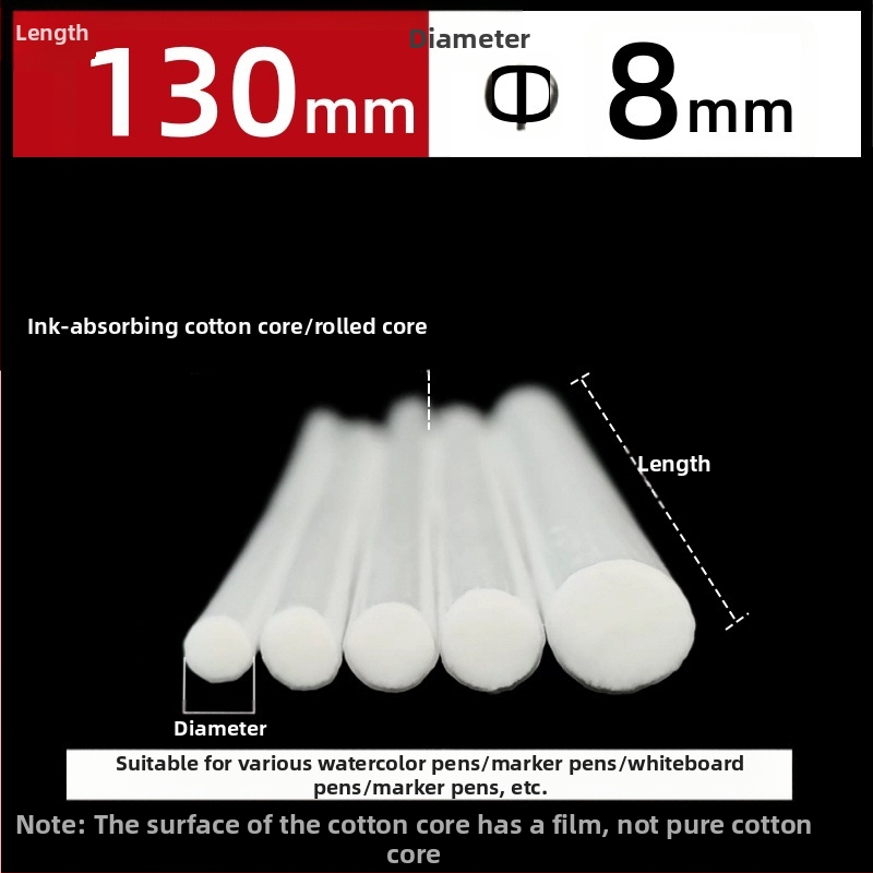 Gamyklinės gamybos didmeninės prekybos pluošto ritininis rašiklis medvilnės šerdis akvarelinis rašiklis baltai lentai žymeklis rašalo sugeriamasis medvilnės šerdis