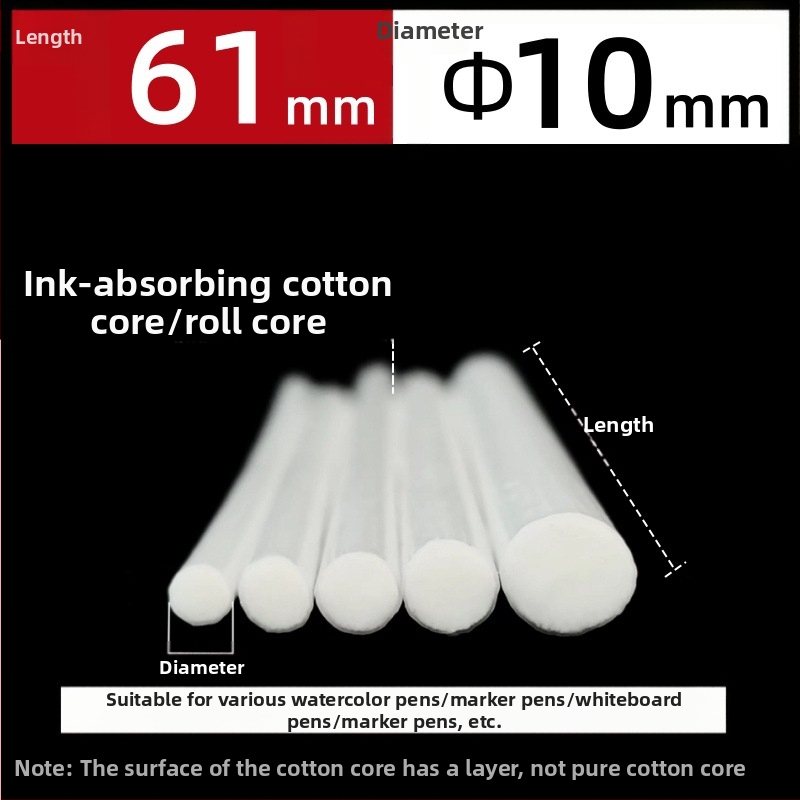 Gamyklinės gamybos didmeninės prekybos pluošto ritininis rašiklis medvilnės šerdis akvarelinis rašiklis baltai lentai žymeklis rašalo sugeriamasis medvilnės šerdis