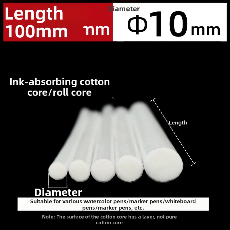 Gamyklinės gamybos didmeninės prekybos pluošto ritininis rašiklis medvilnės šerdis akvarelinis rašiklis baltai lentai žymeklis rašalo sugeriamasis medvilnės šerdis