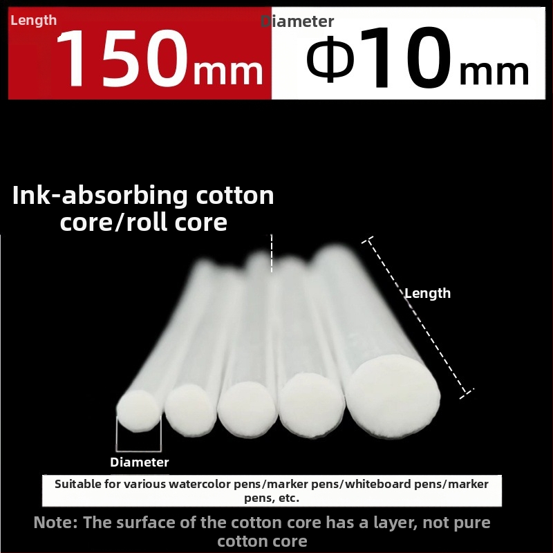 Gamyklinės gamybos didmeninės prekybos pluošto ritininis rašiklis medvilnės šerdis akvarelinis rašiklis baltai lentai žymeklis rašalo sugeriamasis medvilnės šerdis