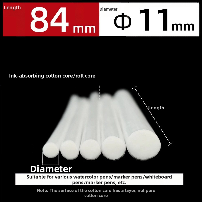 Gamyklinės gamybos didmeninės prekybos pluošto ritininis rašiklis medvilnės šerdis akvarelinis rašiklis baltai lentai žymeklis rašalo sugeriamasis medvilnės šerdis