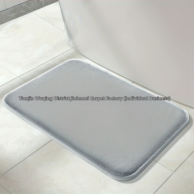 Tarpvalstybinis specialus vientisos spalvos koralų vilnos grindų kilimėlis, reljefinis, paminkštintas kempinės grindų kilimėlis vonios kambariui, neslystantis pėdų kilimėlis, skirtas tiesiais plaukais