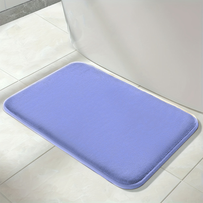 Tarpvalstybinis specialus vientisos spalvos koralų vilnos grindų kilimėlis, reljefinis, paminkštintas kempinės grindų kilimėlis vonios kambariui, neslystantis pėdų kilimėlis, skirtas tiesiais plaukais