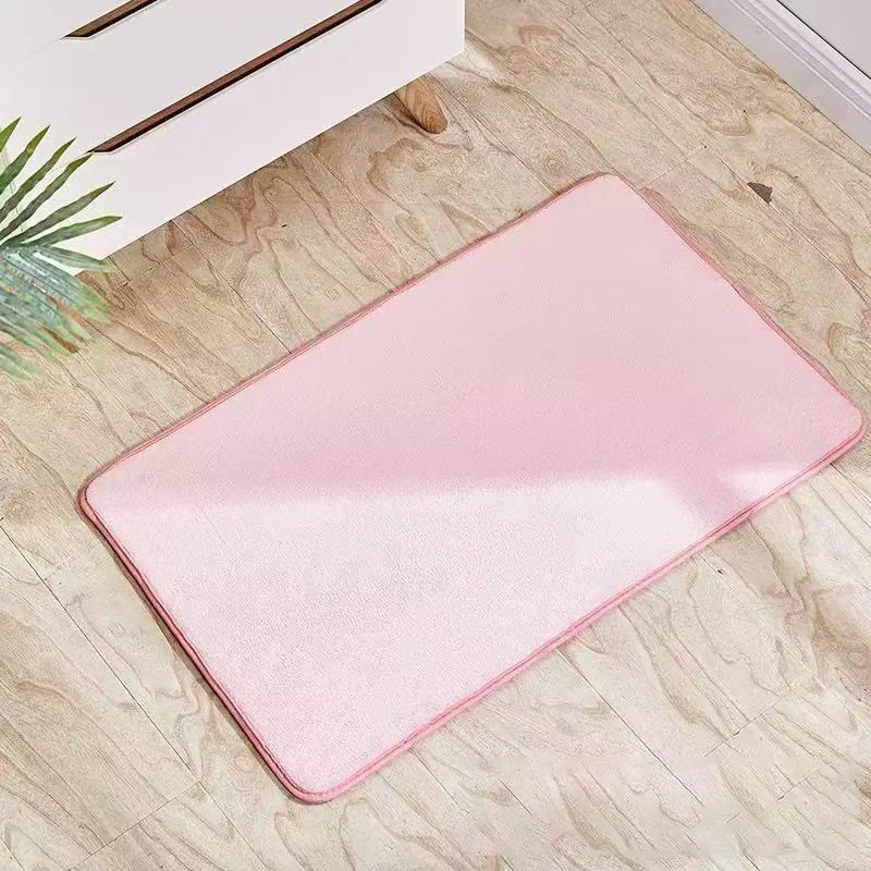 Tarpvalstybinis specialus vientisos spalvos koralų vilnos grindų kilimėlis, reljefinis, paminkštintas kempinės grindų kilimėlis vonios kambariui, neslystantis pėdų kilimėlis, skirtas tiesiais plaukais