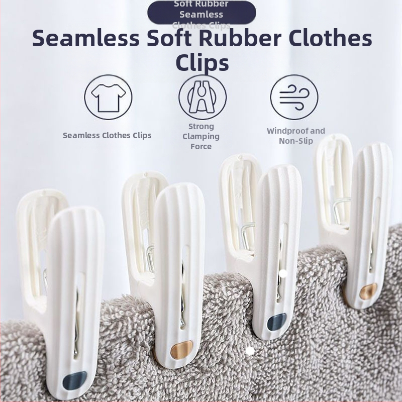 Õmblusteta klambriga kuivatusriidepuu plastist majapidamises kasutatav tuulekindel fikseeritud riidepuu, sokid, aluspesu, voodipesu, riidepuu