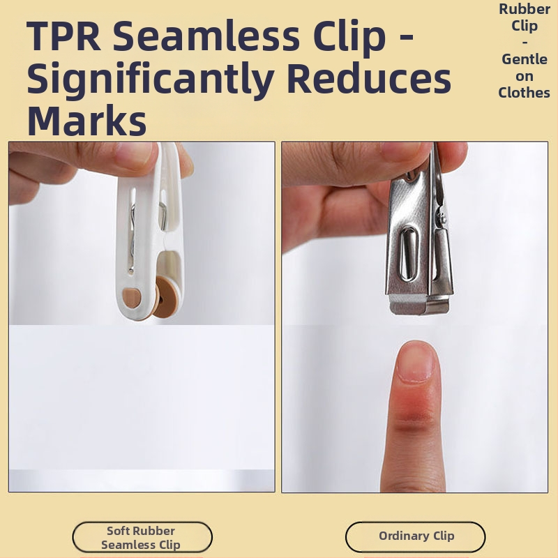 Безшевна закачалка за сушене с клипс, пластмасова домакинска ветроустойчива фиксирана закачалка за сушене на дрехи, чорапи, бельо, чаршафи, закачалка за дрехи