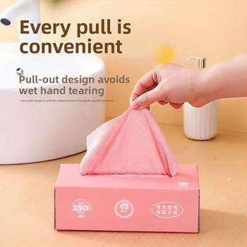 Lazy Rag Kitcheni ühekordselt kasutatav nõudepesulapp, paksendatud märg ja kuiv kaheotstarbeline väljatõmmatav pestav puhastusrätik