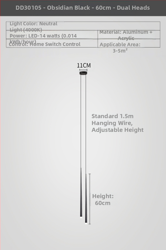 Öökülg lühtri moodne lihtne valgus luksuslik minimalistlik galvaniseerimisega eristuv loominguline disainer koonusekujuline magamistoa kahepealine lühtri