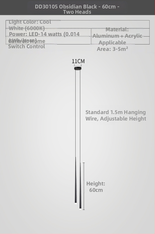 Öökülg lühtri moodne lihtne valgus luksuslik minimalistlik galvaniseerimisega eristuv loominguline disainer koonusekujuline magamistoa kahepealine lühtri