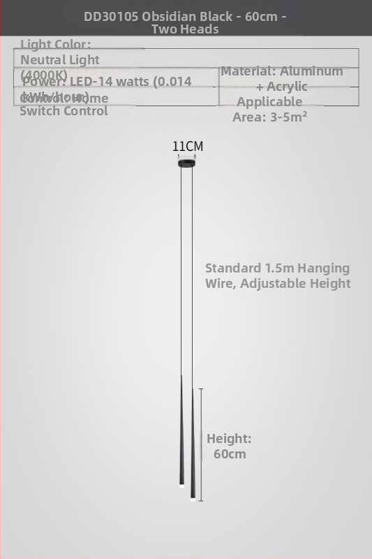 Öökülg lühtri moodne lihtne valgus luksuslik minimalistlik galvaniseerimisega eristuv loominguline disainer koonusekujuline magamistoa kahepealine lühtri