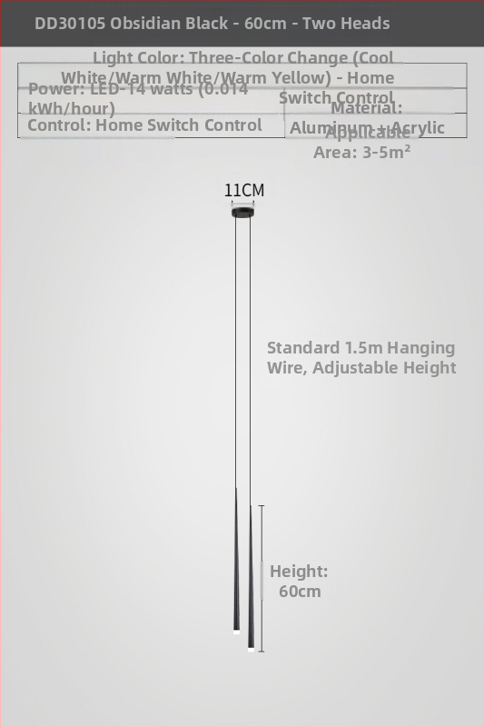 Öökülg lühtri moodne lihtne valgus luksuslik minimalistlik galvaniseerimisega eristuv loominguline disainer koonusekujuline magamistoa kahepealine lühtri