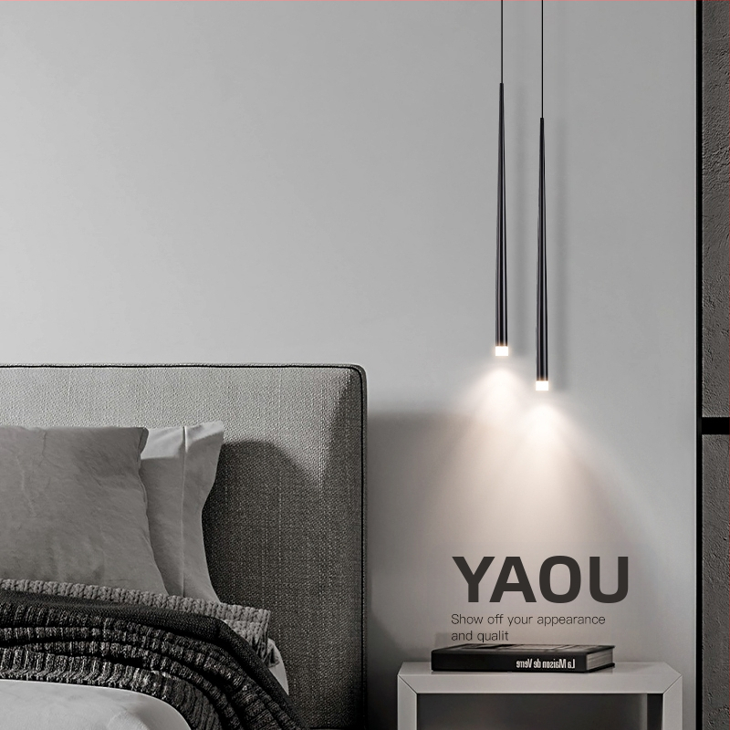 Öökülg lühtri moodne lihtne valgus luksuslik minimalistlik galvaniseerimisega eristuv loominguline disainer koonusekujuline magamistoa kahepealine lühtri