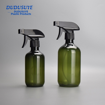 300/500 ml pruuni rohelise ruudukujulise püstoliga pihustuspudel, pudeli desinfitseerimisveepudel, alkoholipihustuspudel, aianduspudel