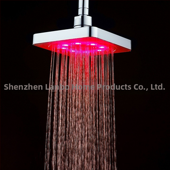 Tarpvalstybinė elektroninė prekyba skirta LED viršutinio purškimo temperatūros jutikliui / spalvingai šviečiančiai spalvą keičiančiam 6 colių dušo antgaliui 8020-B1.