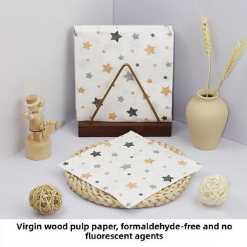 Салфетка със звезда, цветна печатна квадратна салфетка, хартия за парти, парти, висок клас ресторант, специална салфетка за еднократна употреба, може да се персонализира