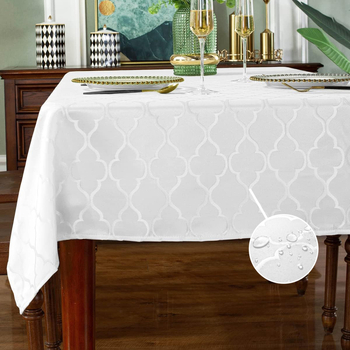 Polüesteržakaarmadratsiga Maroko lokkis kõrgekvaliteediline satiinist kortsudevastane siseruumides kasutatav dekoratiivne ruudukujuline ristkülikukujuline ümmargune laudlina