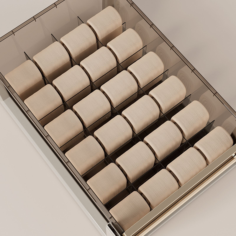 Apatinių drabužių laikymo dėžutė Buitinė stalčių tipo drabužių spinta Liemenėlė Apatiniai kojinės Apdailos dėžutė Trys viename padalinta apdailos dėžutė