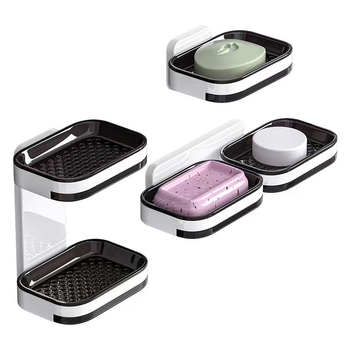 Piiriülene seebikarp, augustamata, seinale kinnitatav äravooluga seebiriiul, majapidamis-, tualett- ja vannitoakahekihiline seebiriiul