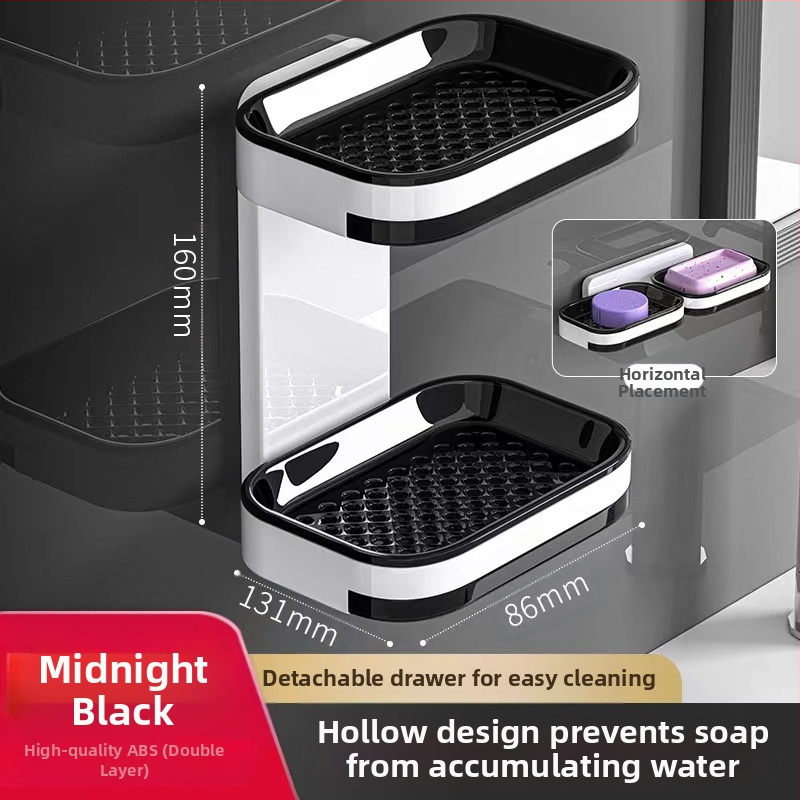 Piiriülene seebikarp, augustamata, seinale kinnitatav äravooluga seebiriiul, majapidamis-, tualett- ja vannitoakahekihiline seebiriiul