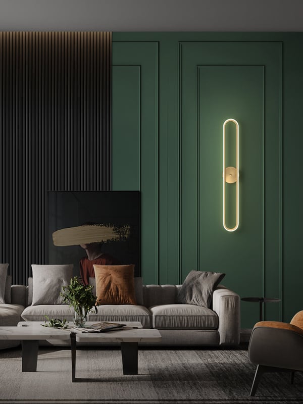 Zidna lampa Spavaća soba Noćno svjetlo LED svjetlo Moderno minimalističko dnevno boravno pozadinsko zidno svjetlo Dekoracija hotela Potpuno bakrena zidna lampa za prolaz