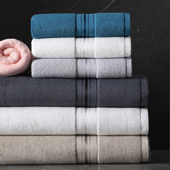 Šukuotos medvilnės rankšluostis vonios kambariui 70 * 150 cm 500 g ryškaus šilko kalimas minkštas sugeriamumas skersinis karštai siuvinėtas logotipas