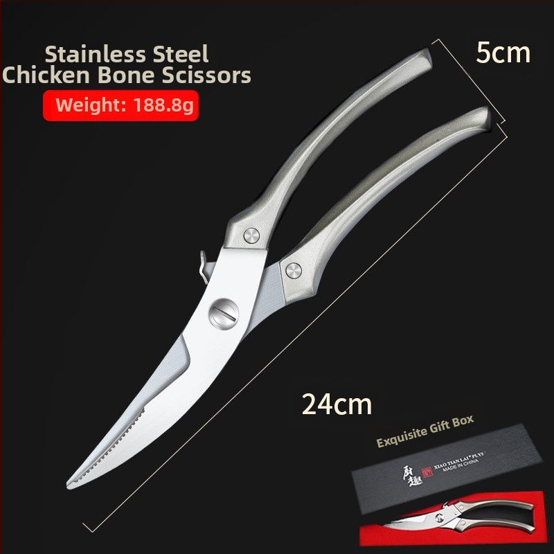 Gamyklinės tiesioginės virtuvės žirklės, buitinės, tvirtos vištienos kaulų žirklės, daugiafunkcinės žirklės, specialios plieno kaulų žirklės, virtuvės žirklės