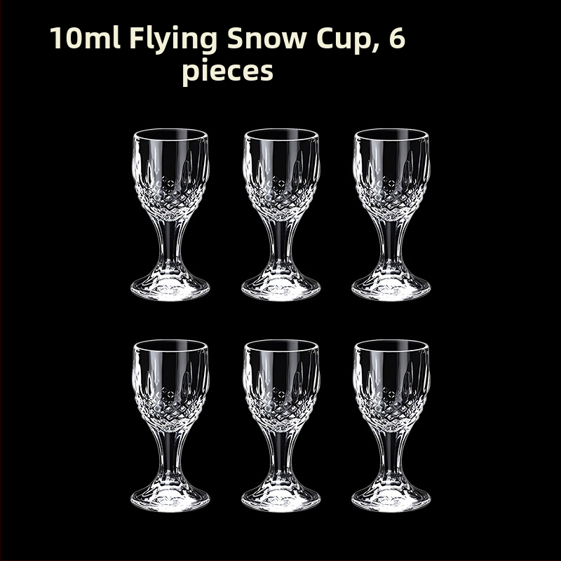 Alkoholinių gėrimų taurė, taurė, maža vyno taurė, spiritinis stiklas, aštuonkampis stiklas, kulkos formos taurė, vienos taurės didmeninė stiklinė taurė