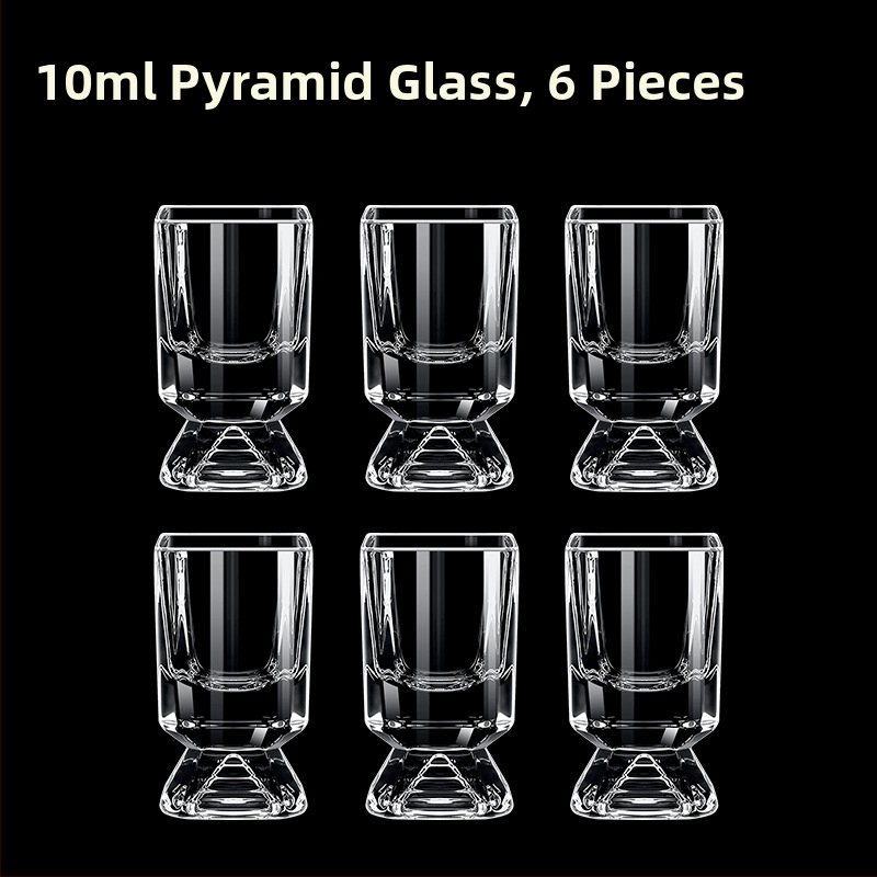 Alkoholinių gėrimų taurė, taurė, maža vyno taurė, spiritinis stiklas, aštuonkampis stiklas, kulkos formos taurė, vienos taurės didmeninė stiklinė taurė